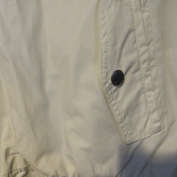 London Fog Men's Lightweight Jacket Ivory With Navy Blue Color Size Large Reg - Picture 7 of 10